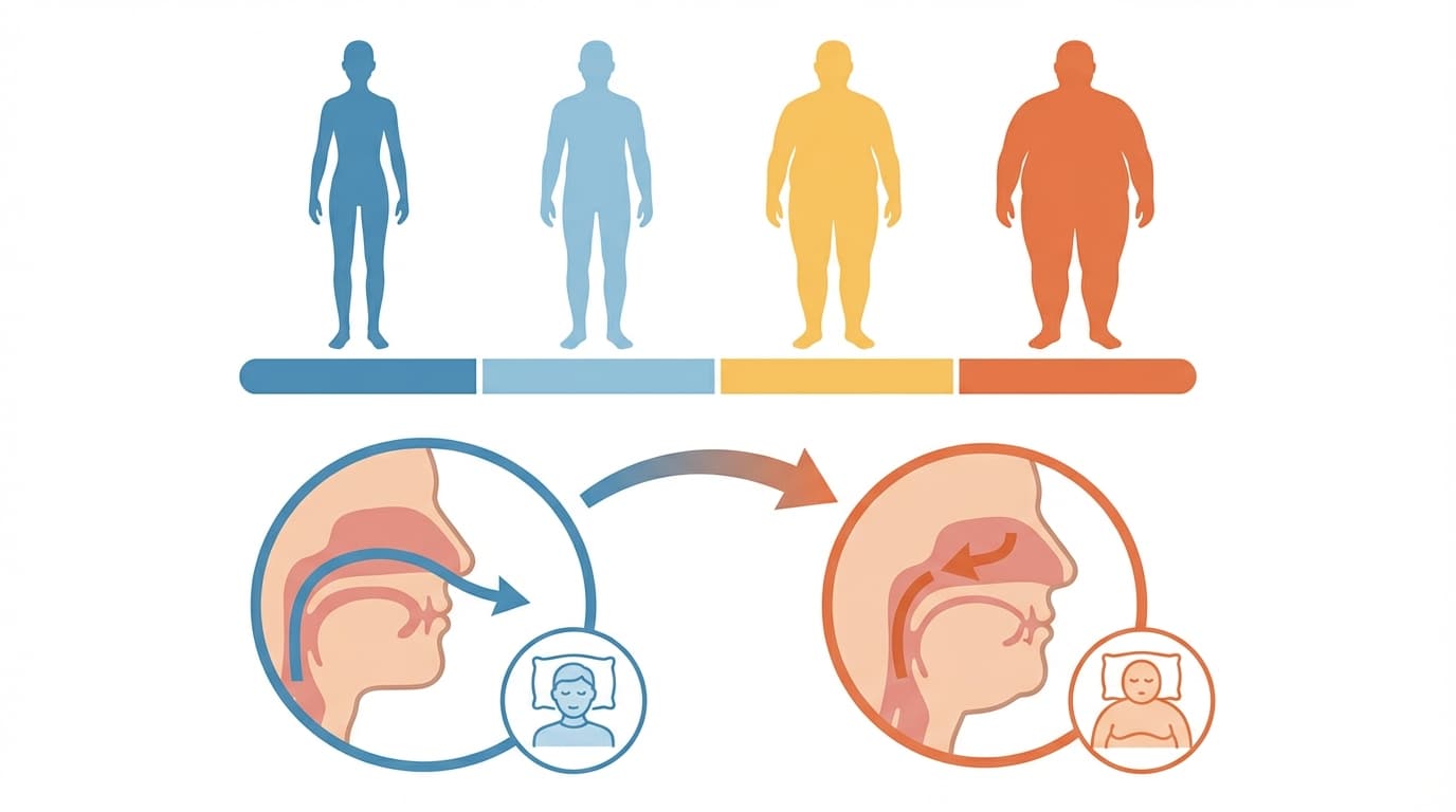 いびきと肥満の深い関係｜BMI別リスクと改善アプローチ - 肥満がいびきを引き起こすメカニズム