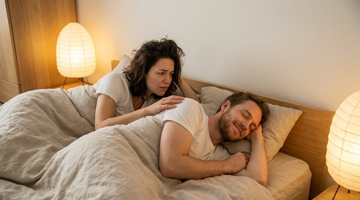 パートナーのいびきで眠れない夜|夫婦で取り組む改善ステップ