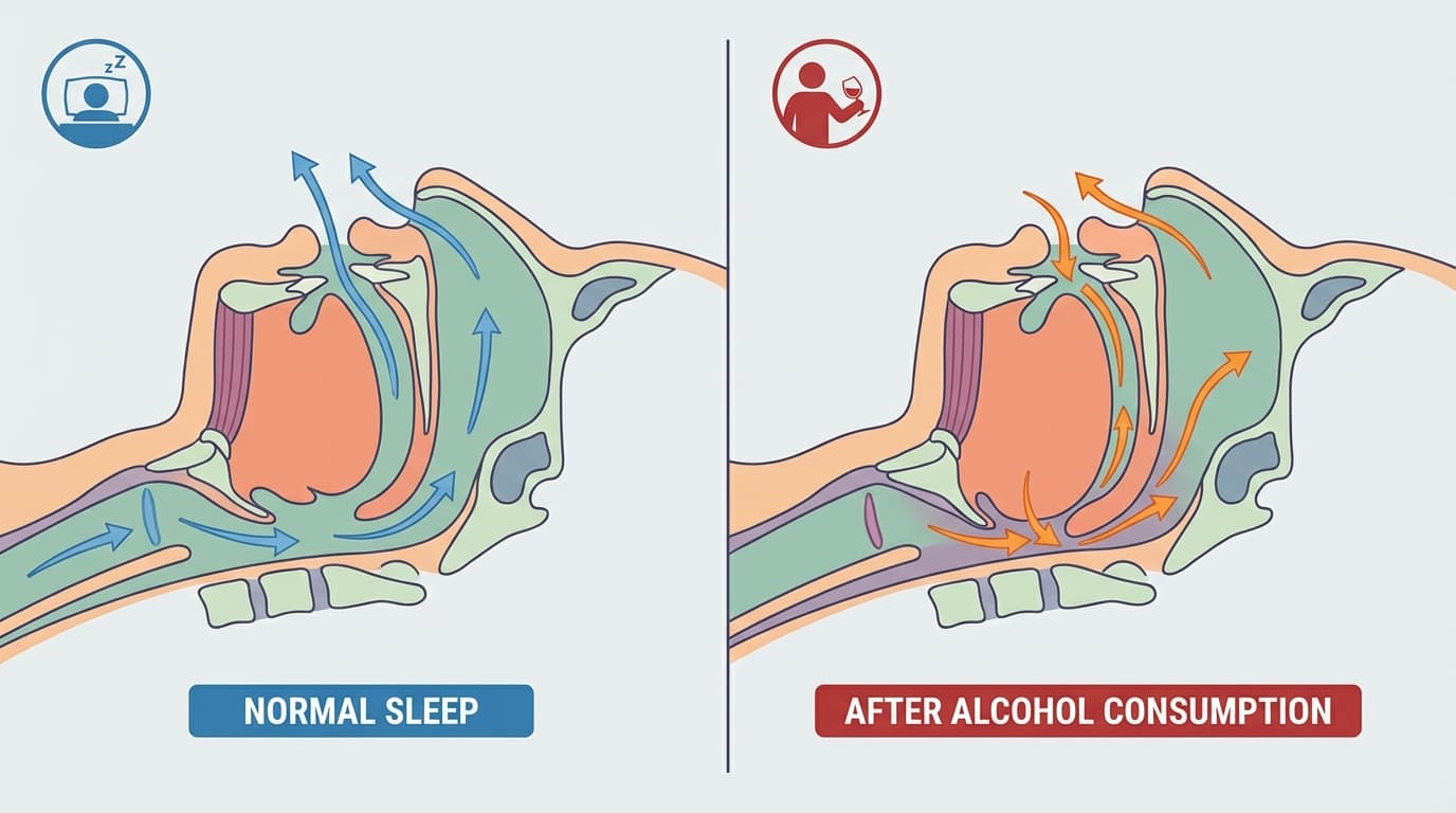 アルコールといびきの意外な関係|飲酒後にいびきが悪化する理由 - アルコールがいびきを悪化させる4つのメカニズム