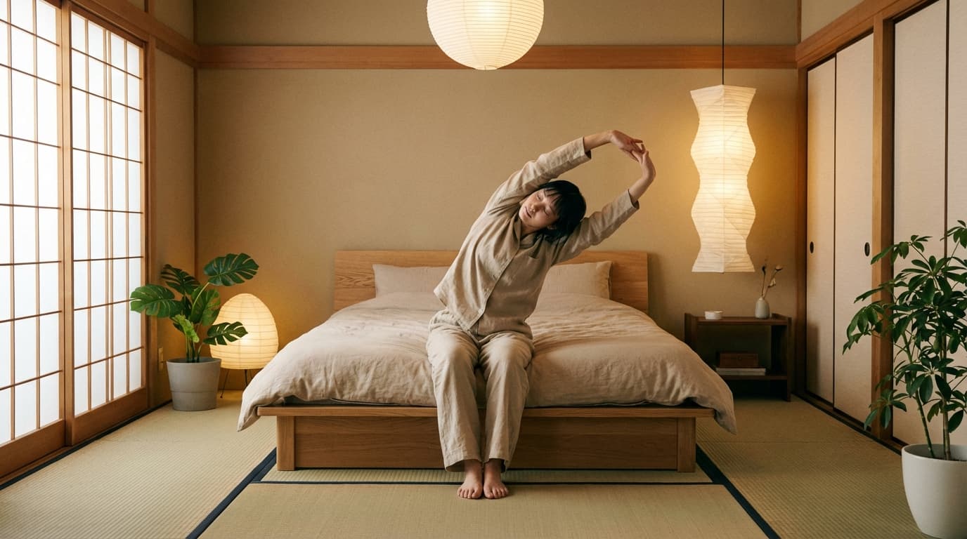 寝る前5分でできる、いびき軽減ストレッチ|専門家監修の簡単メニュー